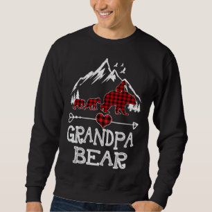 Sudadera Navidades del oso del abuelo Pajama Red Plaid Buff