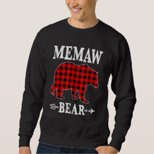 Sudadera Navidades del oso memaw Pajama Red Plaid Buffalo F