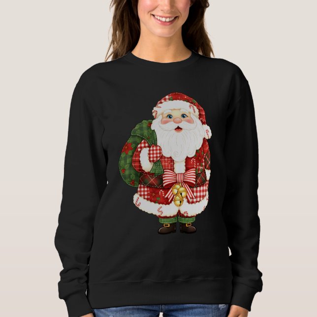 Sudadera Navidades del Patchwork Santa Claus (Anverso)
