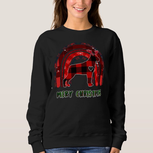 Sudadera Navidades del perro Rottweiler de la Navidad (Anverso)