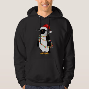 Sudadera Navidades del pingüino de Santa Hat iluminan al re