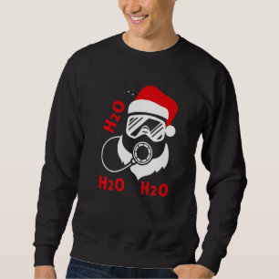Sudadera Navidades del submarinismo Santa H2o H2o H2o bucea