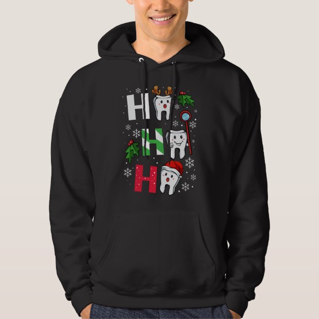 Sudadera Navidades Dentistas Ho Ho Ho Ho Ho Ho Dientes Estu (Anverso)