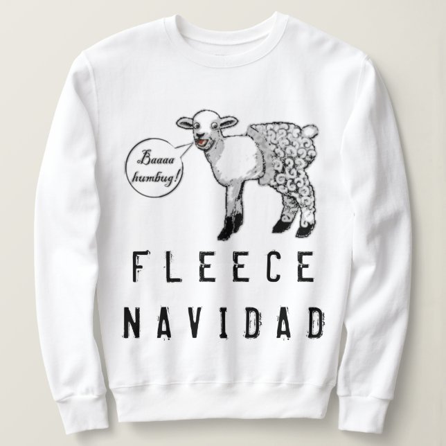 Sudadera Navidades divertidos Bah Humbug (Anverso del diseño)