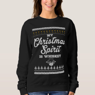 Sudadera Navidades divertidos bebiendo alcohol de Whiskey L