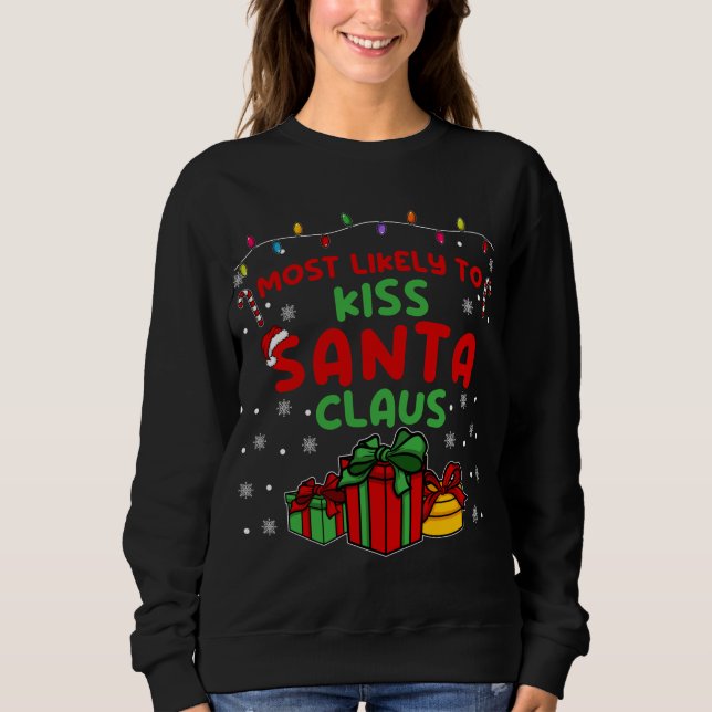 Sudadera Navidades divertidos, Chiste navideño muy probable (Anverso)