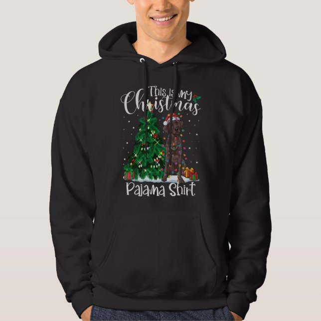 Sudadera Navidades divertidos Chocolate Lab Labrador Pajama (Anverso)