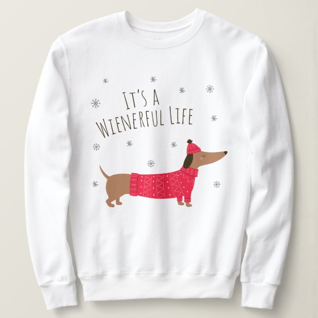 Sudadera Navidades divertidos Dachshund (Anverso del diseño)