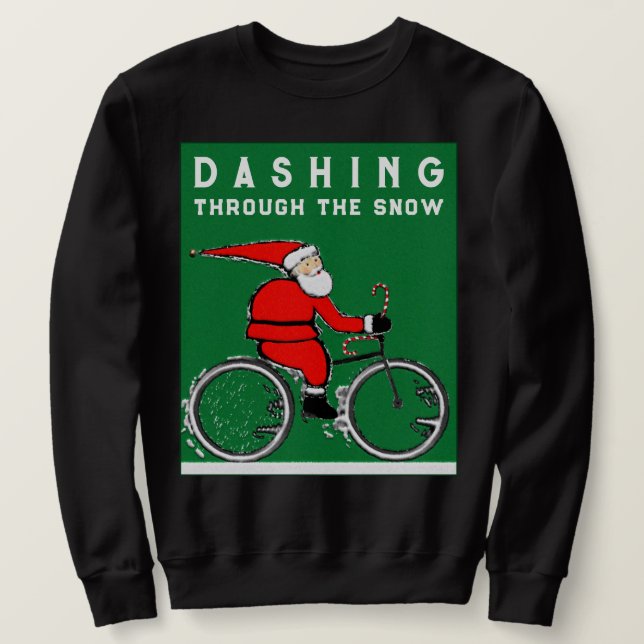 Sudadera Navidades divertidos de ciclismo (Anverso del diseño)