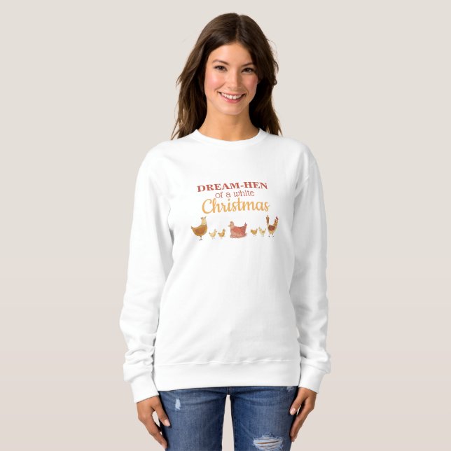 Sudadera Navidades divertidos de pollo (Anverso completo)