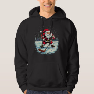 Sudadera Navidades divertidos de Santa Juega Hockey sobre H