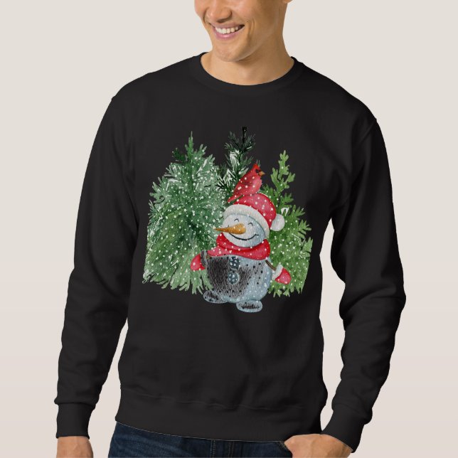 Sudadera Navidades divertidos de Snowman (Anverso)