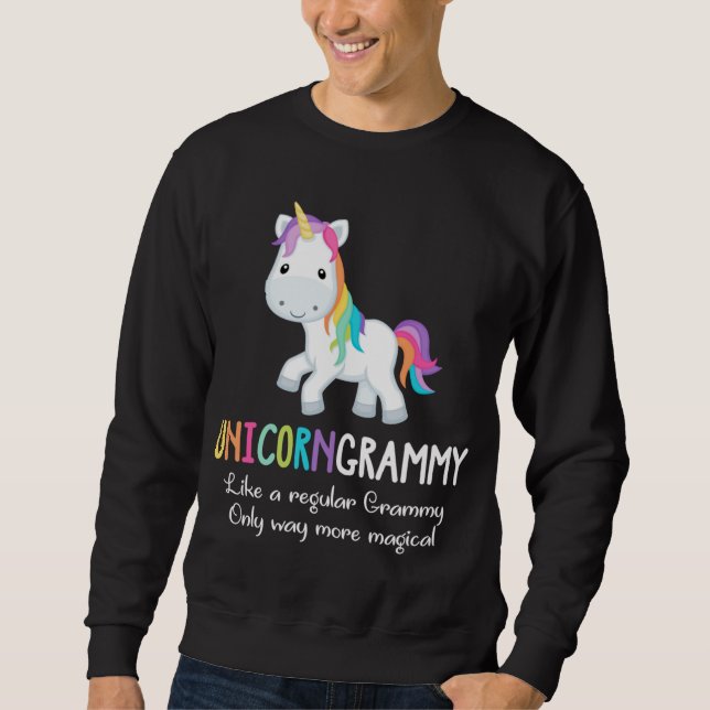 Sudadera Navidades divertidos de unicornio Grammy cute mági (Anverso)