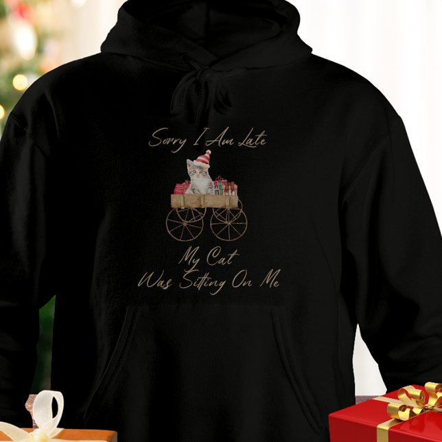 Sudadera Navidades divertidos del gato rojo de escritura mo (Subido por el creador)