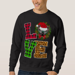 Sudadera Navidades divertidos del Sphynx Cat Santa Hat Leop