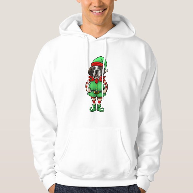 Sudadera Navidades divertidos Elf St Bernard Dog Saint Bern (Anverso)