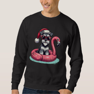 Sudadera Navidades divertidos en julio Schnauzer Dog Santa 