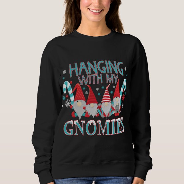 Sudadera Navidades divertidos Gnome Gnomies (Anverso)