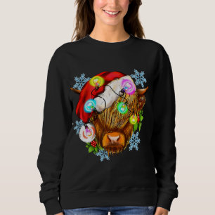 Sudadera Navidades divertidos Highland Cow, Navidades occid