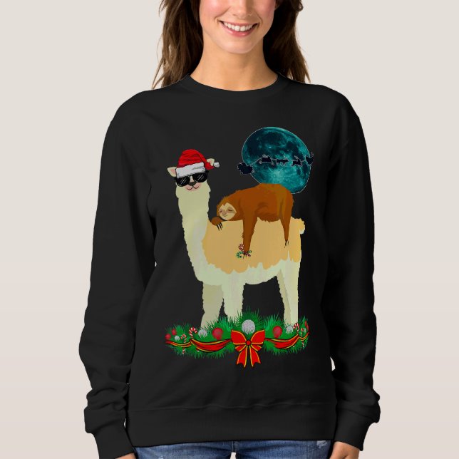 Sudadera Navidades divertidos llaman a eslogan durmiente Sa (Anverso)