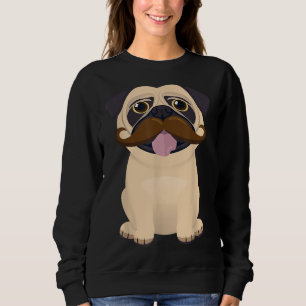 Sudadera Navidades divertidos Xmas Pug Perro Mustache Niños