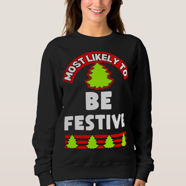 Sudadera Navidades divertidos y desagradables navidades muy (Anverso)