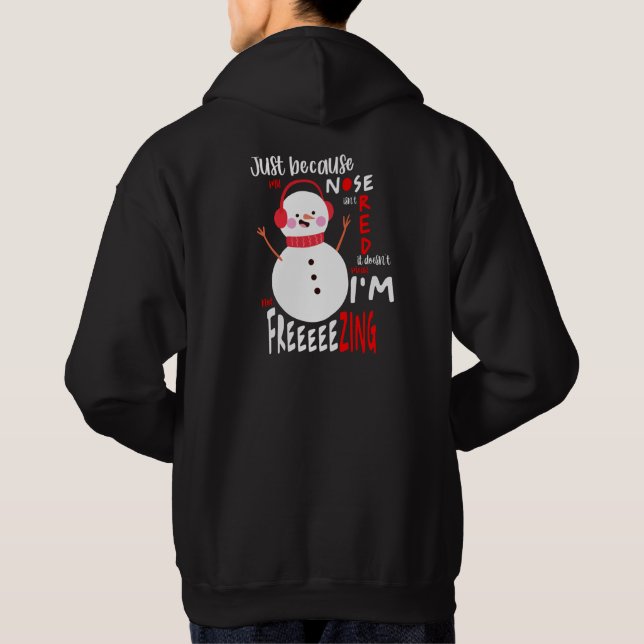Sudadera Navidades divertidos y despiadados de Snowman Blac (Reverso)