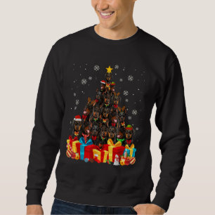 Sudadera Navidades Doberman Dog Lover Divertido árbol Santa
