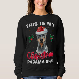 Sudadera Navidades Doberman Pinscher Pajama Santa Dog Lover