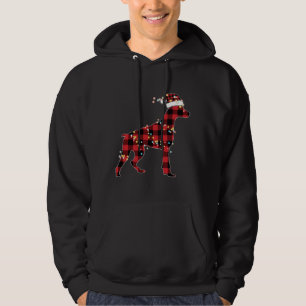 Sudadera Navidades Doberman Red Plaid Buffalo Pajamas Xmas