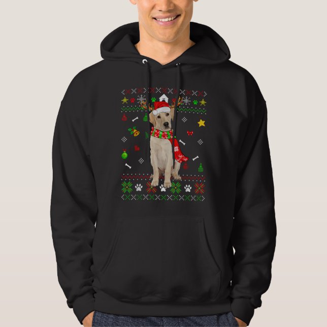 Sudadera Navidades dulces feos Labrador Perro cachorro xmas (Anverso)