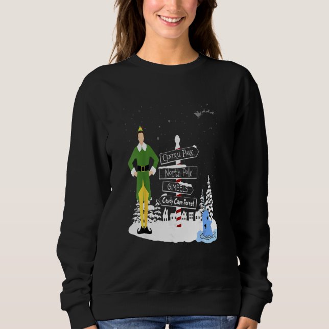 Sudadera Navidades Elf Towns Holiday Santa Buddy Snow (Anverso)