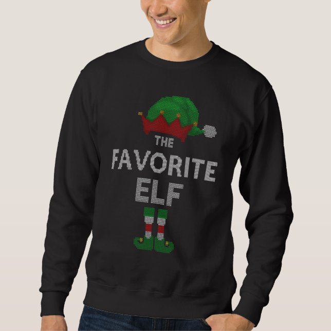 Sudadera Navidades elfos favoritos sudan Mamáes familiares  (Anverso)