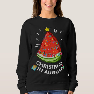 Sudadera Navidades En El Árbol De La sandía Santa De Agosto