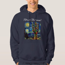 Sudadera Navidades en el desierto Saguaro Cactus al suroest