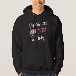 Sudadera Navidades En Julio Camping Flamingo Pink Funny