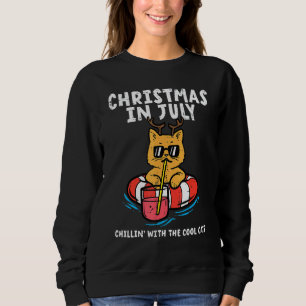 Sudadera Navidades En Julio De Chillin Guay Cats Meowy Xmas