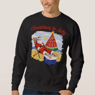 Sudadera Navidades En Julio De La sandía De Verano De Santa
