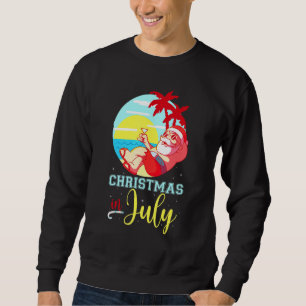 Sudadera Navidades En Julio De Santa Claus Beach Watermelon
