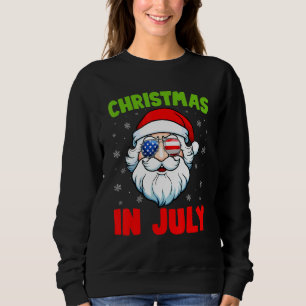 Sudadera Navidades En Julio De Santa Claus Natación En Vera