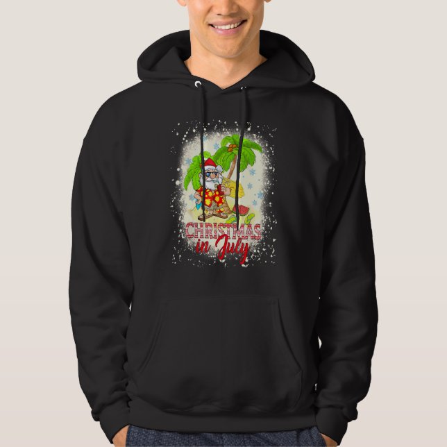 Sudadera Navidades En Julio De Vacaciones En Playa Santa Su (Anverso)
