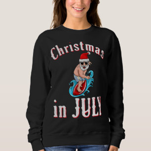 Sudadera Navidades En Julio En El Vac De La Playa De Surfin