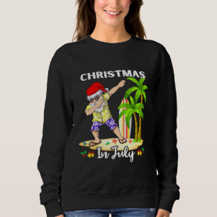 Sudadera Navidades En Julio En Santa Dabbing Hawaiano