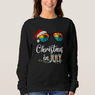 Sudadera Navidades En Julio Gafas De Sol Santa Hat Hello Su