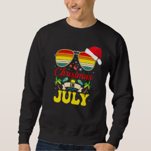 Sudadera Navidades En Julio Santa Hat Gafas De Sol Hawaii S
