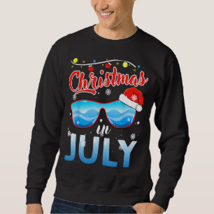 Sudadera Navidades en Julio Santa Hat Gafas de sol Hombres 
