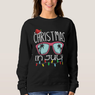 Sudadera Navidades En Julio Santa Hat Gafas De Sol Playa De