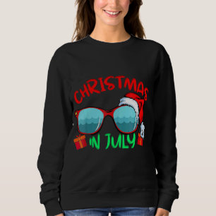 Sudadera Navidades En Julio Santa Hat Gafas De Sol Playa De