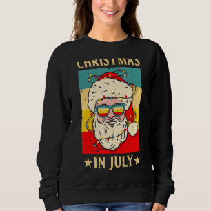 Sudadera Navidades En Julio Santa Vintage Look Sungafas Be