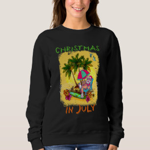 Sudadera Navidades En Julio Shirt Santa Summer Beach Vacati